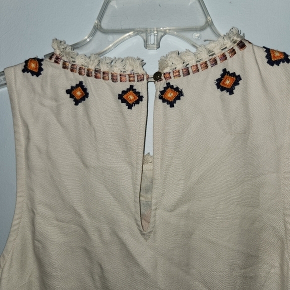 Anthropologie Akemi + Kin Reagan sleeveless shift dress sz 4 Boho Embroidered - Picture 2 of 7